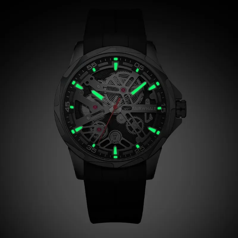 Mark Fairwhale Sports Automatic Rainbow Steel Watch