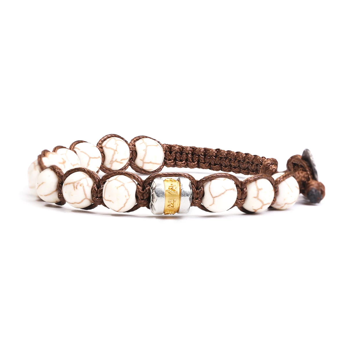 Classic Men's 8mm Stone Bead Buddhist Bracelet - Image 14