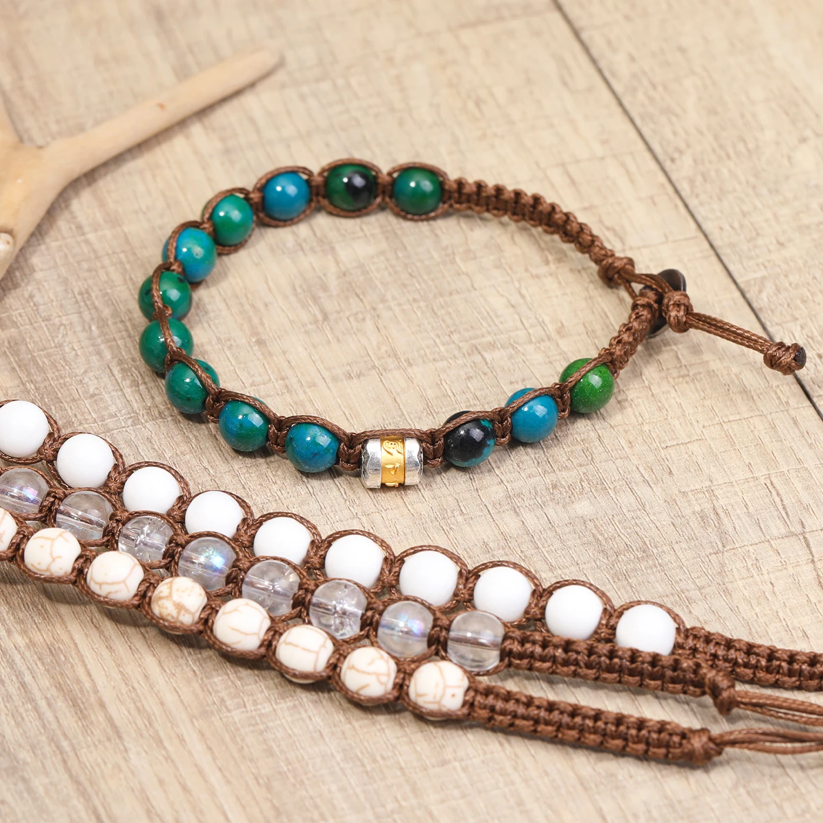 Classic Men's 8mm Stone Bead Buddhist Bracelet - Image 4