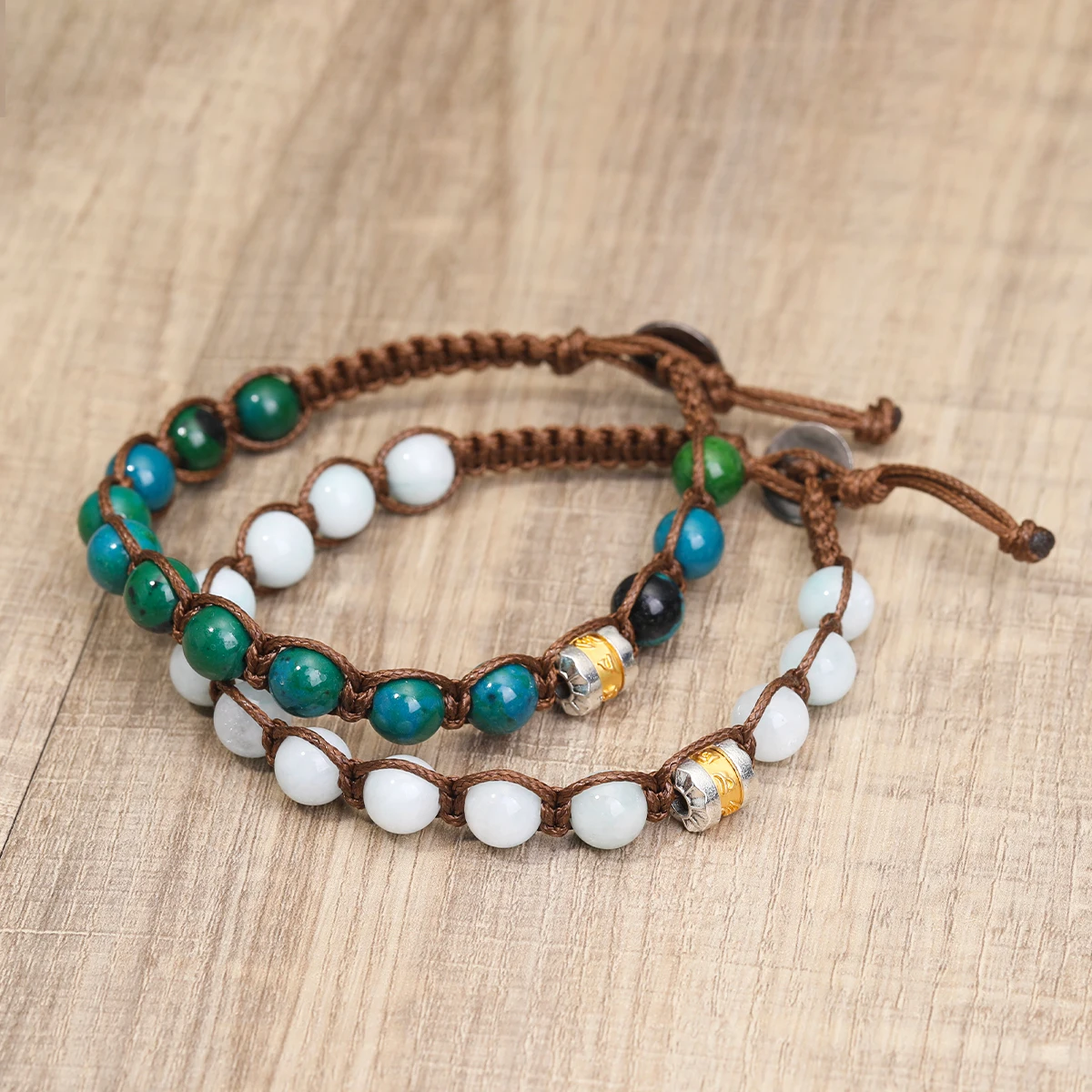 Classic Men's 8mm Stone Bead Buddhist Bracelet - Image 6