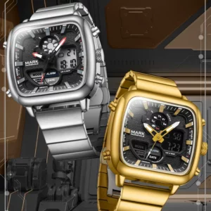 Fairwhale Square Dual Display Men's Watch, Waterproof & Stylish - Image 4