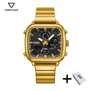 Fairwhale Square Dual Display Men's Watch, Waterproof & Stylish - Image 7