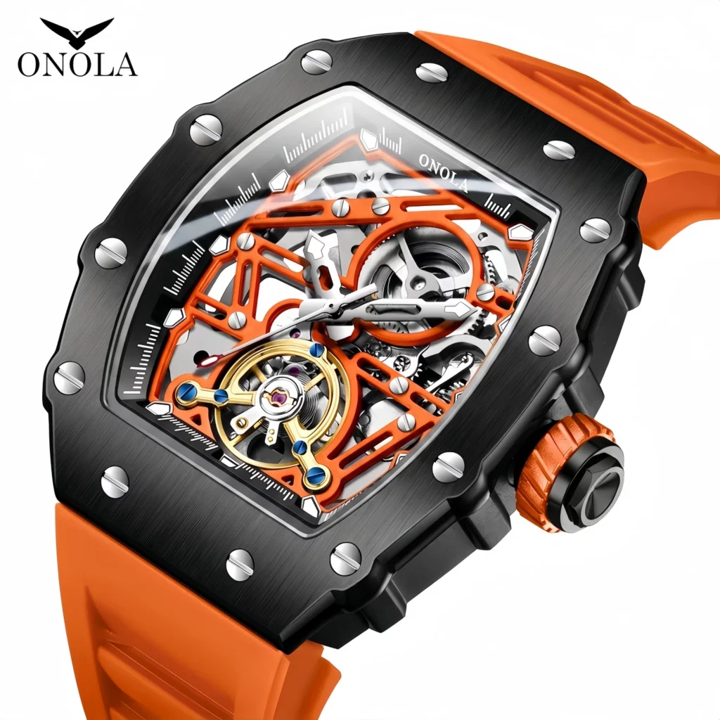 ONOLA Hollow Rudder Flywheel Automatic Mechanical Watch