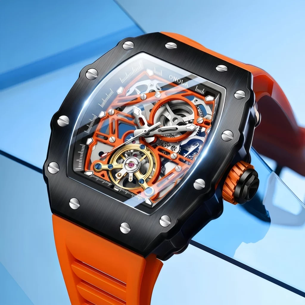 ONOLA Hollow Rudder Flywheel Automatic Mechanical Watch