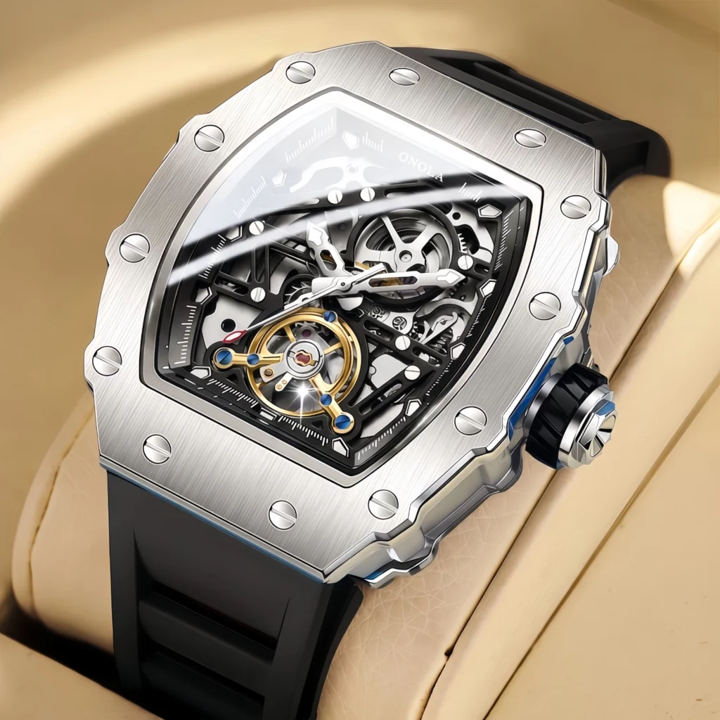 ONOLA Hollow Rudder Flywheel Automatic Mechanical Watch