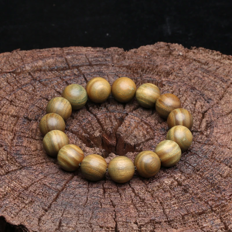Sandalwood Beaded Buddhist Prayer Bracelet, 15mm