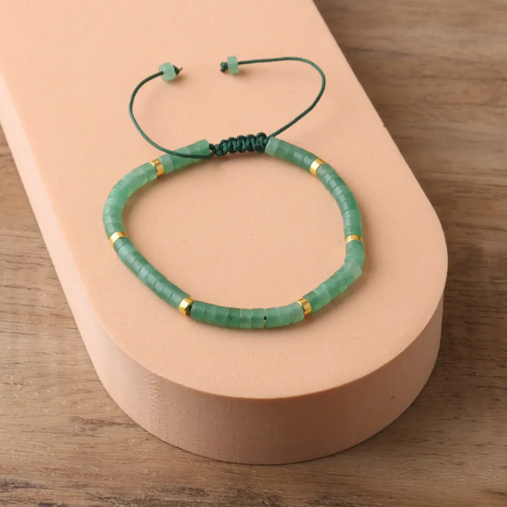 Green Aventurine Gemstone Bead Bracelet