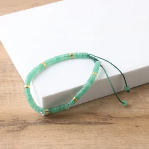 Green Aventurine Gemstone Bead Bracelet - Image 5