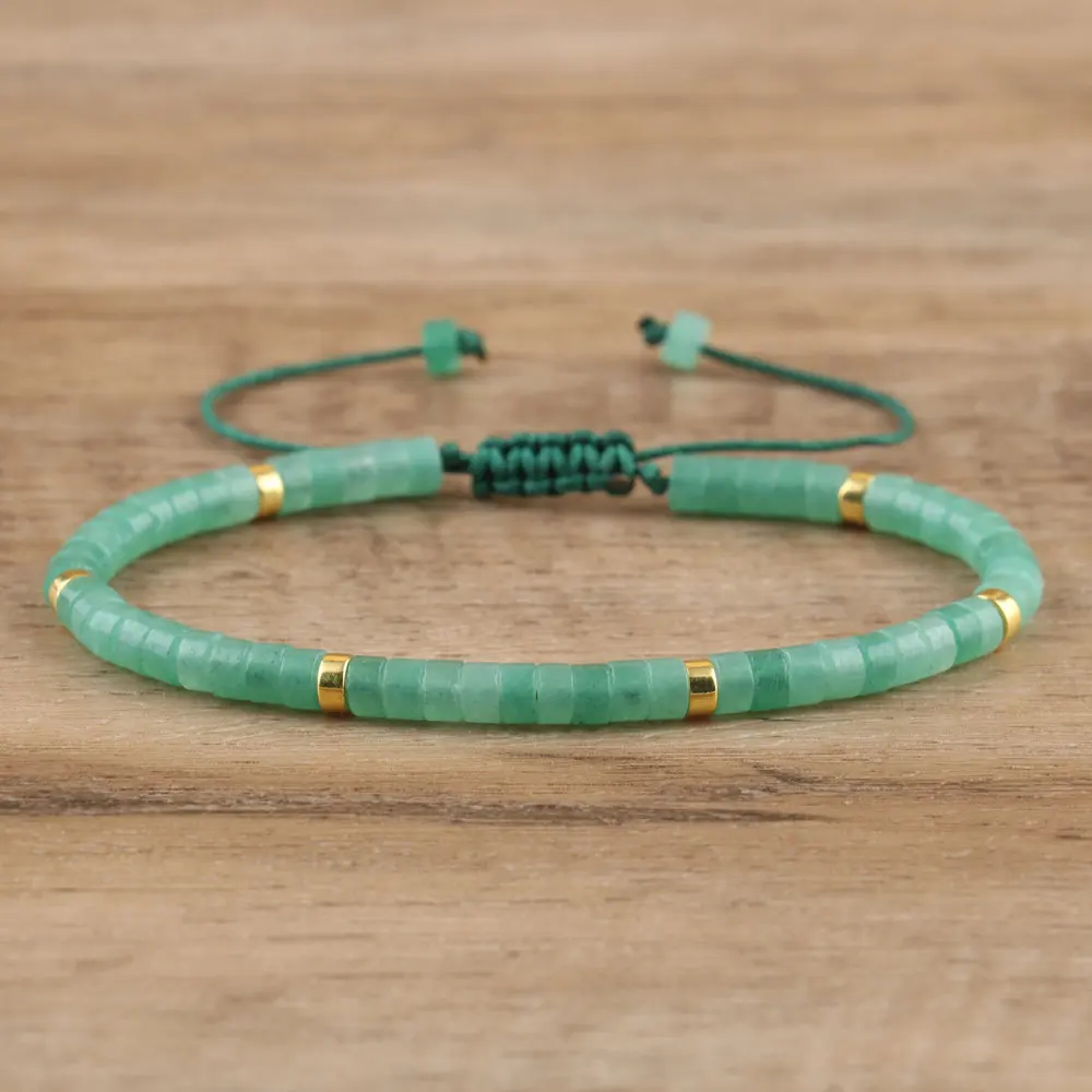 Green Aventurine Gemstone Bead Bracelet