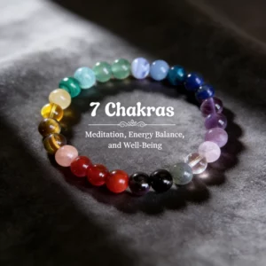 Tiger's Eye & Amethyst 7 Chakra Bracelet for Women - Image 7