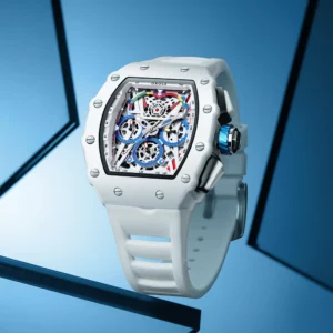 ONOLA Men's White Multifunctional Quartz Watch - Image 6