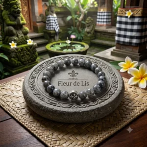 Natural Stone Bracelet for Men: Volcanic Rock and Tiger Eyes - Image 1