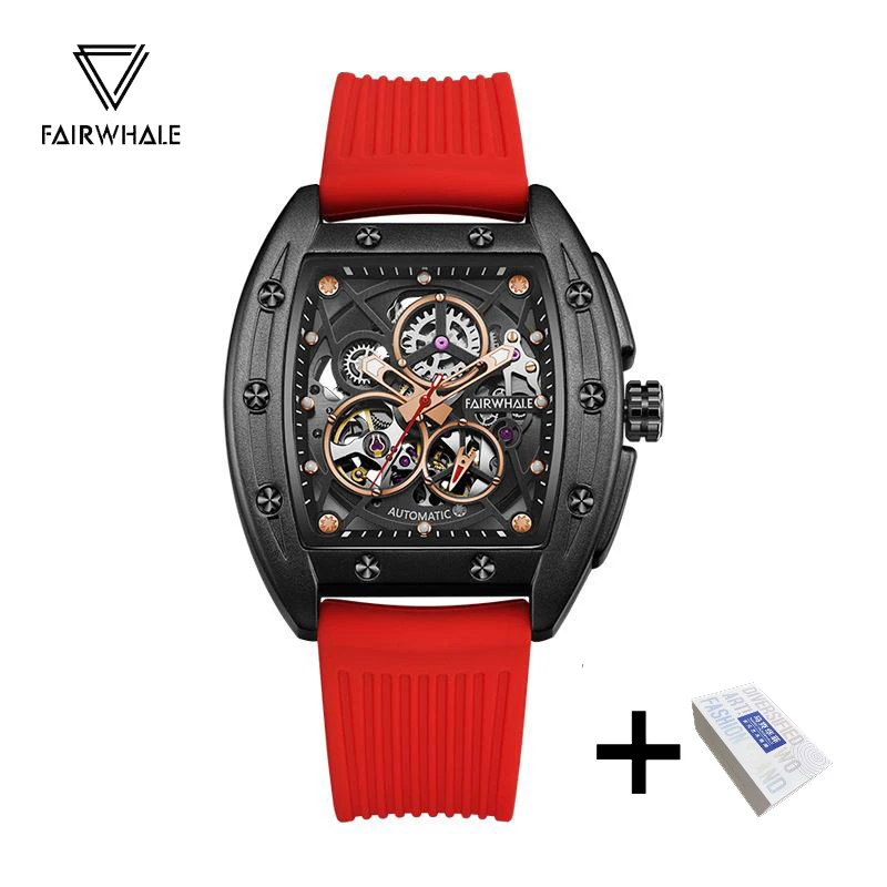 Mark Fairwhale Automatic Skeleton Tourbillon Watch for Men