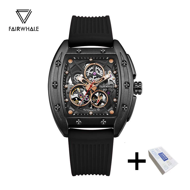 Mark Fairwhale Automatic Skeleton Tourbillon Watch for Men