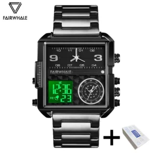 Mark Fairwhale Dual Display Military Square Watch - Image 7