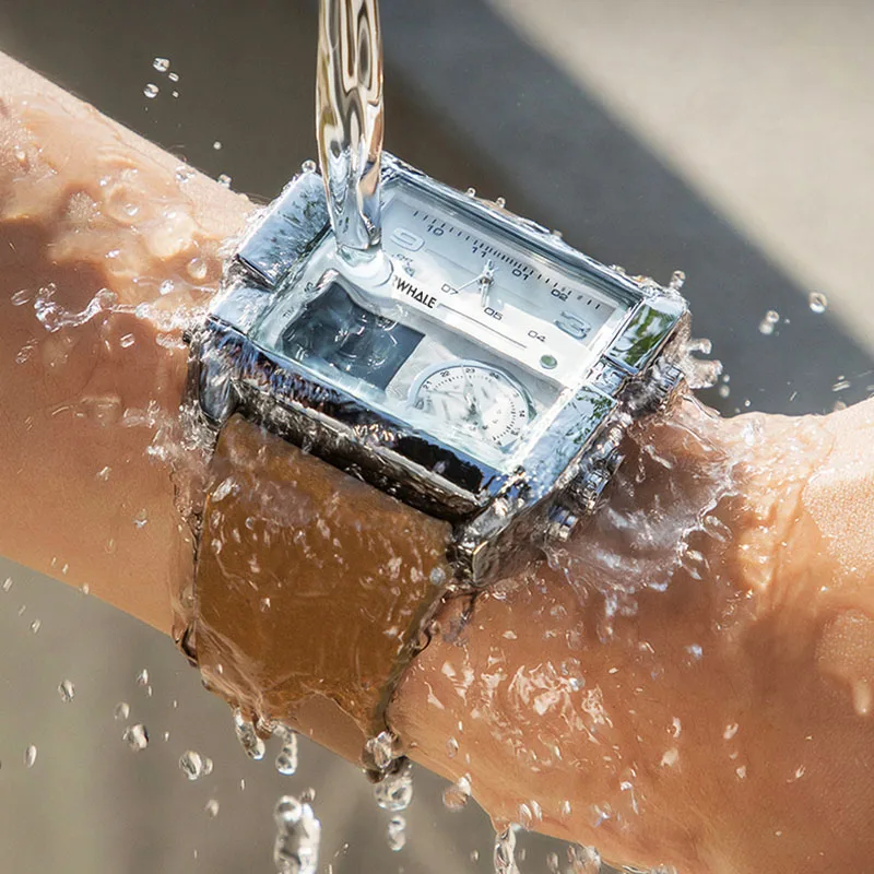 Mark Fairwhale Dual Display Military Square Watch