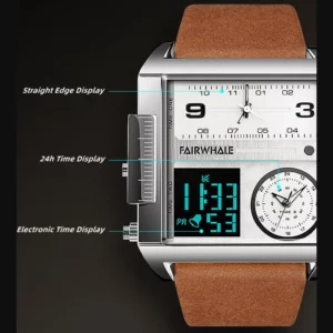 Mark Fairwhale Dual Display Military Square Watch - Image 5