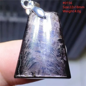 Natural Black Hypersthene Flash Pendant Necklace - Image 65