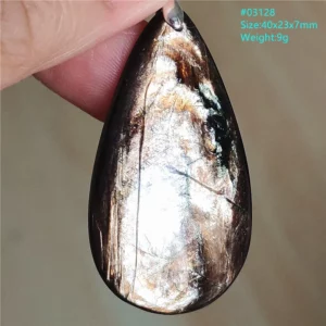 Rare Black Lepidolite & Kunzite Star Flash Pendant Necklace - Image 28
