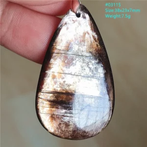 Rare Black Lepidolite & Kunzite Star Flash Pendant Necklace - Image 59