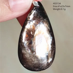 Rare Black Lepidolite & Kunzite Star Flash Pendant Necklace - Image 27
