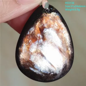 Rare Black Lepidolite & Kunzite Star Flash Pendant Necklace - Image 20