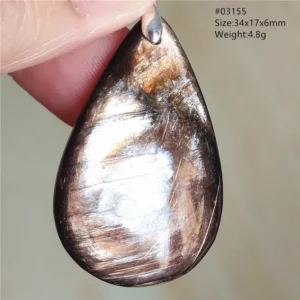 Rare Black Lepidolite & Kunzite Star Flash Pendant Necklace - Image 31