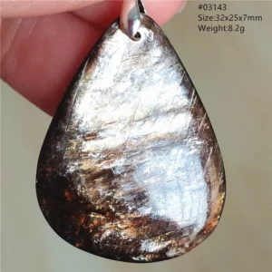 Rare Black Lepidolite & Kunzite Star Flash Pendant Necklace - Image 18