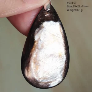 Rare Black Lepidolite & Kunzite Star Flash Pendant Necklace - Image 36