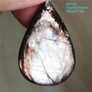 Rare Black Lepidolite & Kunzite Star Flash Pendant Necklace - Image 34