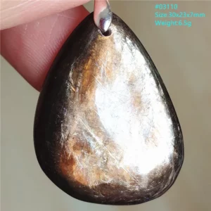 Rare Black Lepidolite & Kunzite Star Flash Pendant Necklace - Image 10
