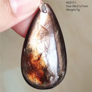 Rare Black Lepidolite & Kunzite Star Flash Pendant Necklace - Image 9