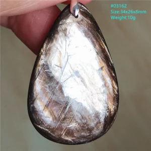 Rare Black Lepidolite & Kunzite Star Flash Pendant Necklace - Image 13