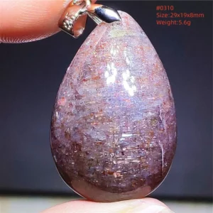 Blue Iolite Dichroite Pendant Necklace, Star Light Heart Drop - Image 16