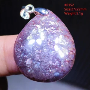 Blue Iolite Dichroite Pendant Necklace, Star Light Heart Drop - Image 13