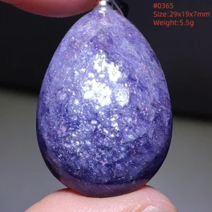 Blue Iolite Dichroite Pendant Necklace, Star Light Heart Drop - Image 49