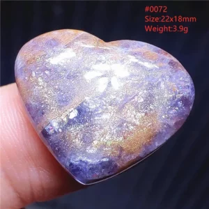 Blue Iolite Dichroite Pendant Necklace, Star Light Heart Drop - Image 17
