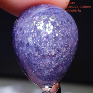 Blue Iolite Dichroite Pendant Necklace, Star Light Heart Drop - Image 28
