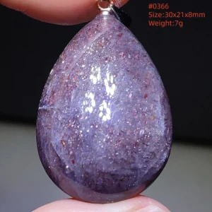 Blue Iolite Dichroite Pendant Necklace, Star Light Heart Drop - Image 50