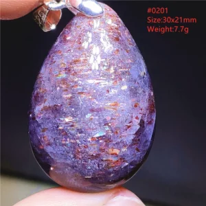 Blue Iolite Dichroite Pendant Necklace, Star Light Heart Drop - Image 68