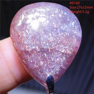 Blue Iolite Dichroite Pendant Necklace, Star Light Heart Drop - Image 15