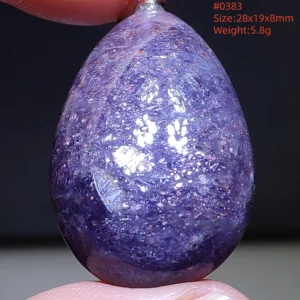 Blue Iolite Dichroite Pendant Necklace, Star Light Heart Drop - Image 70