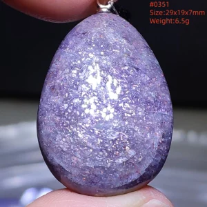 Blue Iolite Dichroite Pendant Necklace, Star Light Heart Drop - Image 30