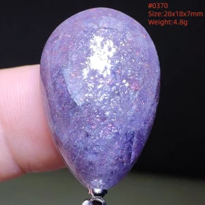 Blue Iolite Dichroite Pendant Necklace, Star Light Heart Drop - Image 56