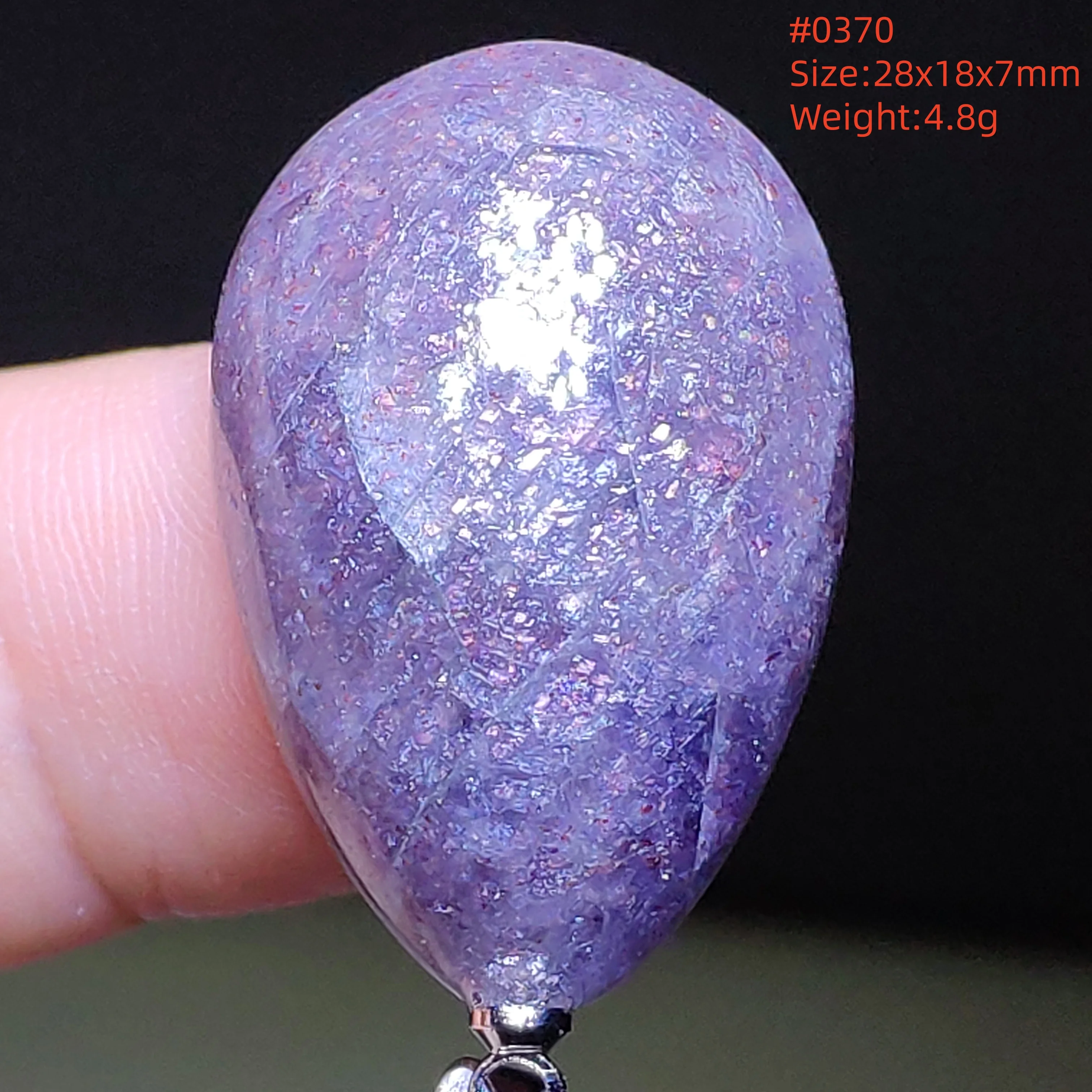 Blue Iolite Dichroite Pendant Necklace, Star Light Heart Drop - Image 56