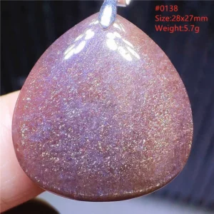 Blue Iolite Dichroite Pendant Necklace, Star Light Heart Drop - Image 8