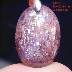 Blue Iolite Dichroite Pendant Necklace, Star Light Heart Drop - Image 5