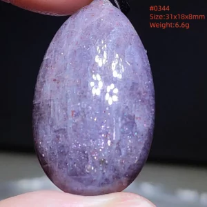 Blue Iolite Dichroite Pendant Necklace, Star Light Heart Drop - Image 23