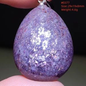 Blue Iolite Dichroite Pendant Necklace, Star Light Heart Drop - Image 63