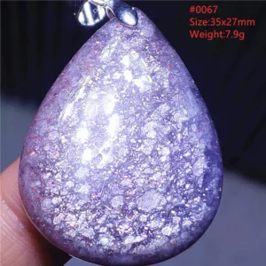 Blue Iolite Dichroite Pendant Necklace, Star Light Heart Drop - Image 6